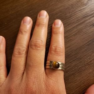 Vintage Sterling Silver Tigers Eye Ring